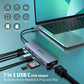 USB C Hub, 7 in 1 Adapter 4K HDMI USB 3.0 100W PD SD/TF Kartenleser Docking Station MacBook Pro/Air und andere Typ C Geräte