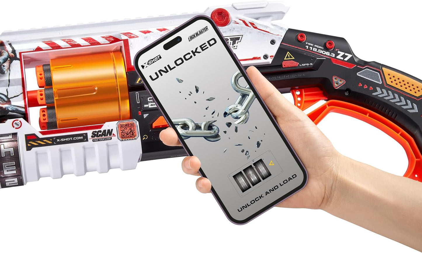 Zuru - X-Shot - Skins Lock Blaster mit Darts - Spielzeug Gun