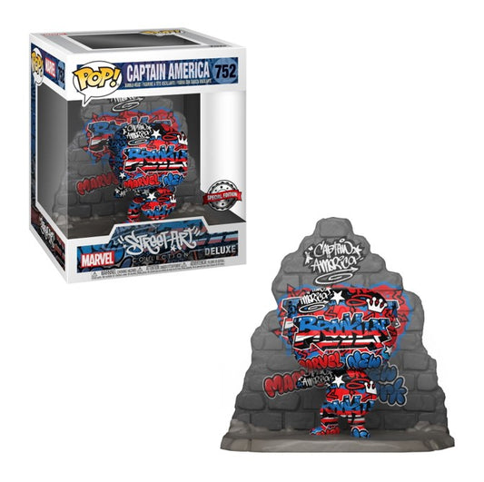 FUNKO POP Captain America #752 Marvel Street Art Collection - Special Edition