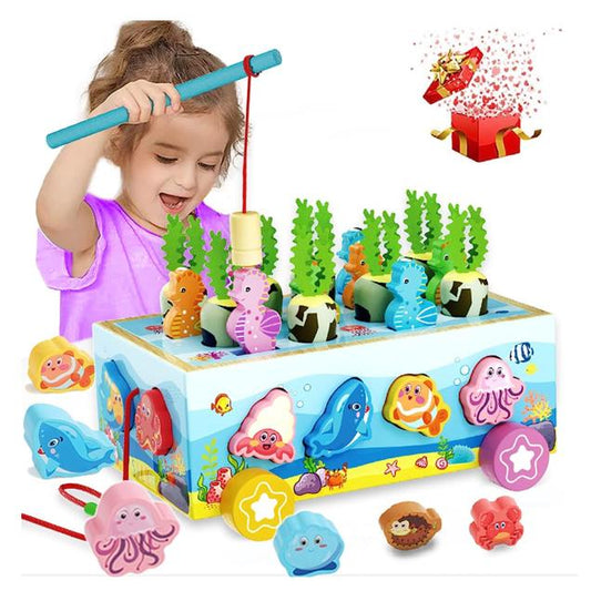 Magnetisches Angelspiel Montessori Spielzeug Holzspielzeug Motorikspielzeug Lernspielzeug