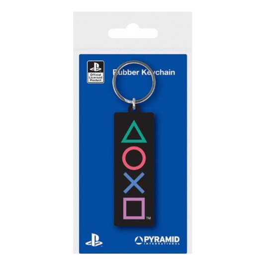 Playstation Shapes Rubber Keychain - Schlüsselanhänger - NEU