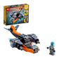 LEGO 31111 Creator 3-in-1 Cyber-Drohne - Cyber-Mech - Hoverbike Roboter Minifigur