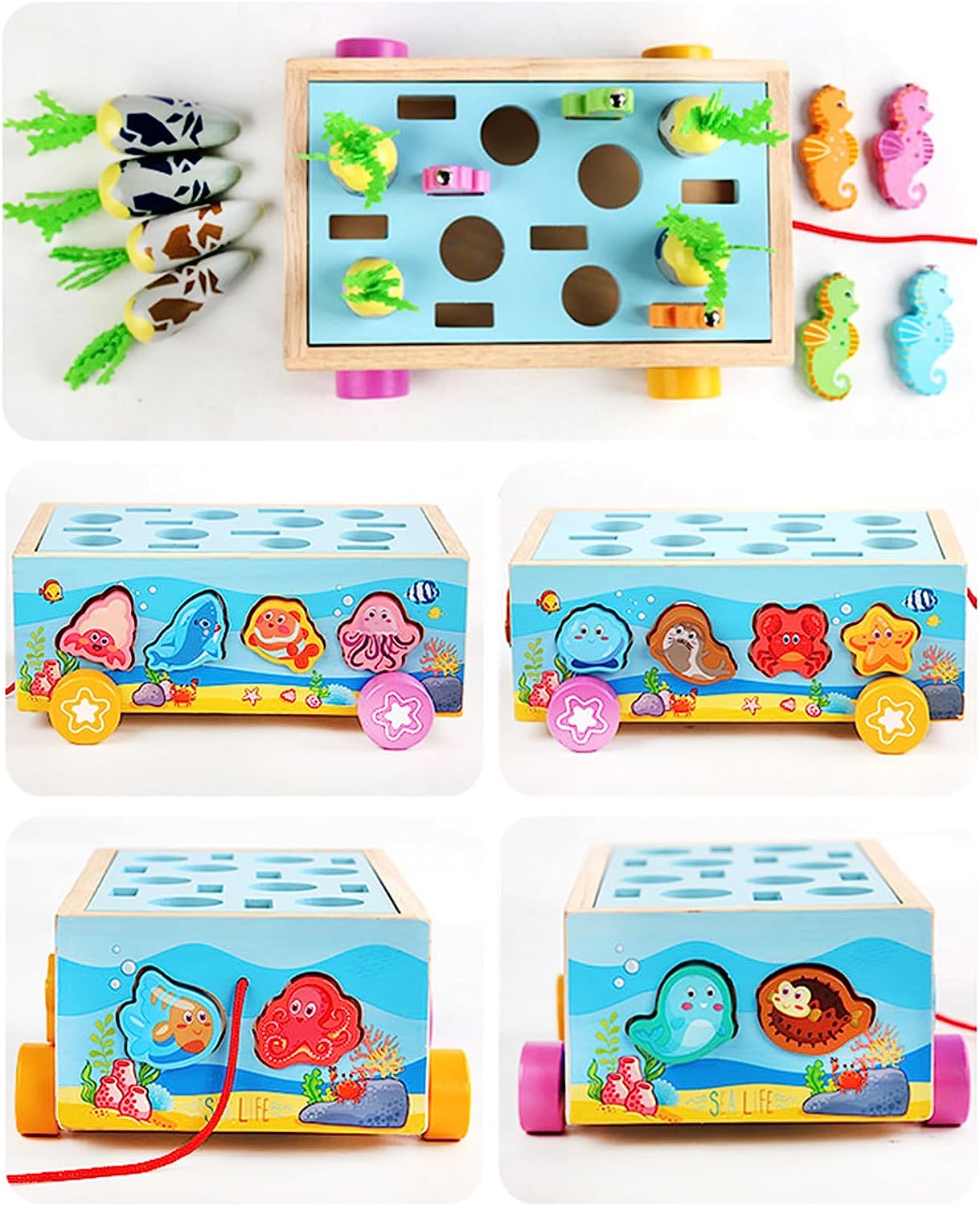 Magnetisches Angelspiel Montessori Spielzeug Holzspielzeug Motorikspielzeug Lernspielzeug