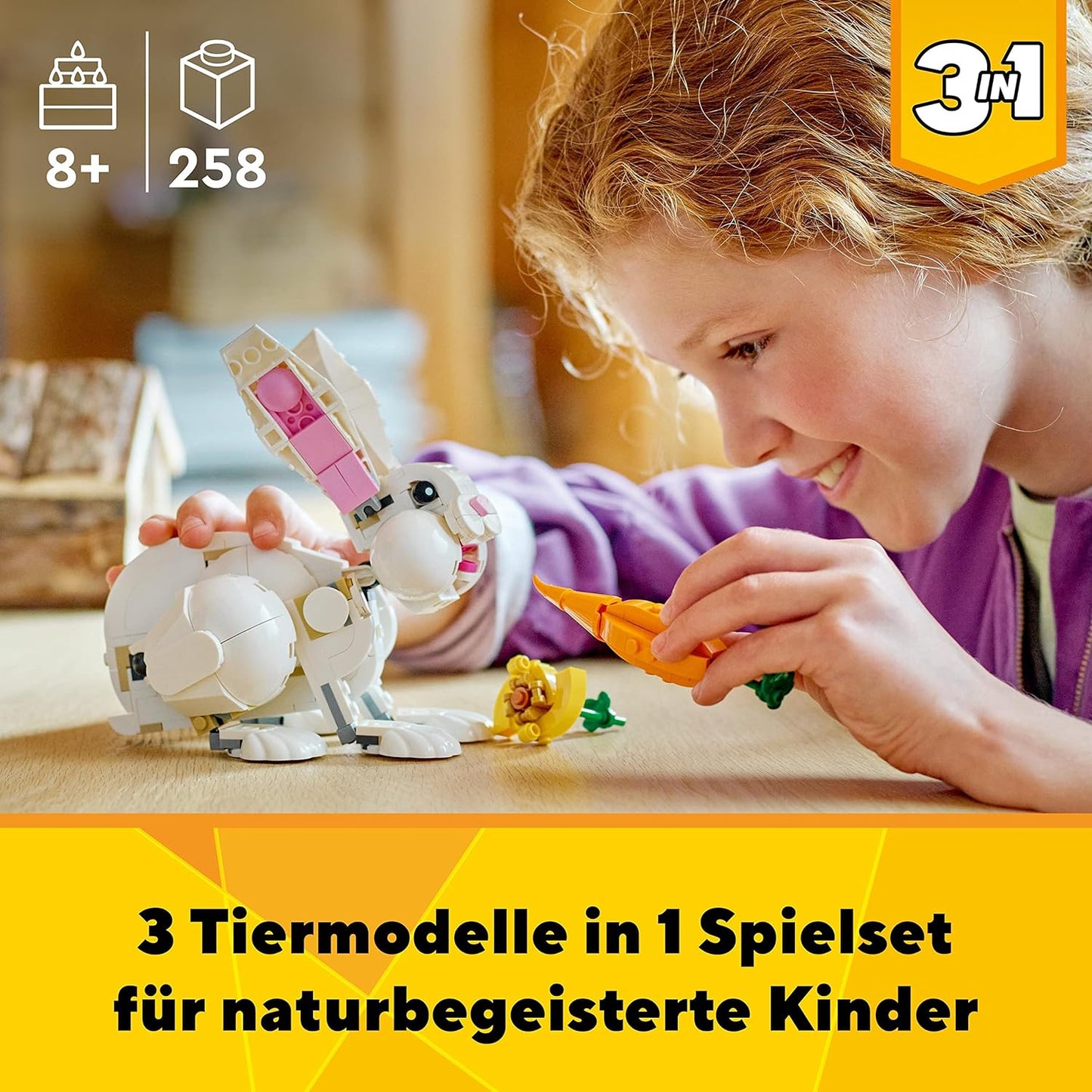 LEGO Creator 31133 3in1 Tierspielzeug Hase Papagei Robbe - NEU OVP
