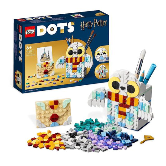 LEGO 41809 DOTS Hedwig Stiftehalter, Harry Potter Eule Schreibtisch-Accessoires Schule