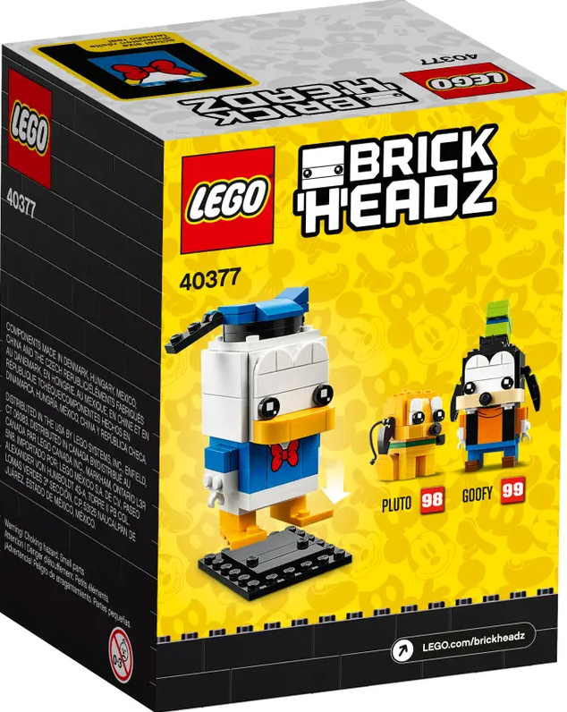 LEGO 40377 Donald Duck - Disney Mickey Mouse & Friends - Brickheadz - NEU OVP