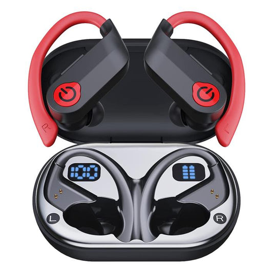 Bluetooth Kopfhörer Sport Kabellos mit Mic 120 Std Dual LED Anzeige Wasserdicht In-Ear Headphones 3D Stereo