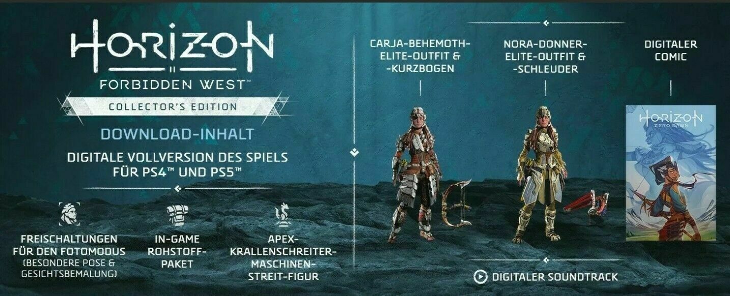 PS4 PS5 Playstation 4 & 5 - Horizon Forbidden West Collectors Edition - NEU