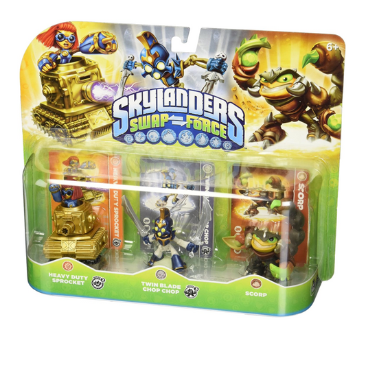 Skylanders - Swap Force 3er Pack - Sprocket, Chop Chop, Scorp - Neu in OVP