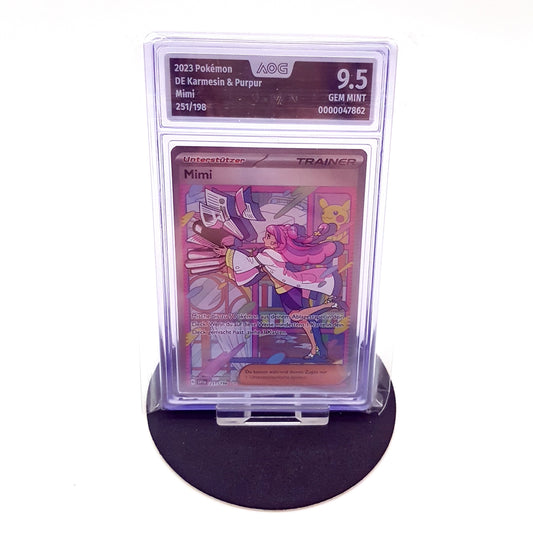 Pokemon Mimi 251/198 Holo Karmesin & Purpur deutsch AOG Grading 9,5 Gem Mint