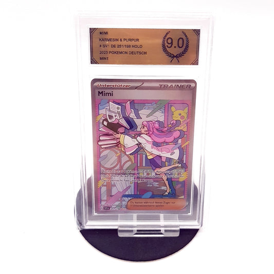 Pokemon Mimi 251/198 Holo Karmesin & Purpur deutsch UGS Grading 9 Mint