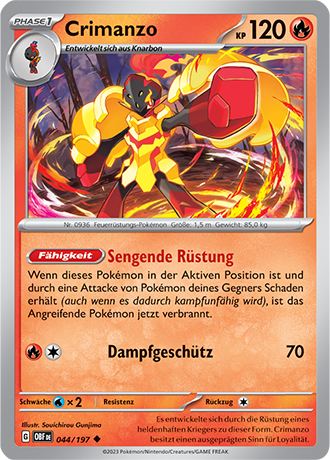 Pokemon Karmesin & Purpur - Obsidian Flammen (Reverse Holo Karten 1-99 - Auswahl)