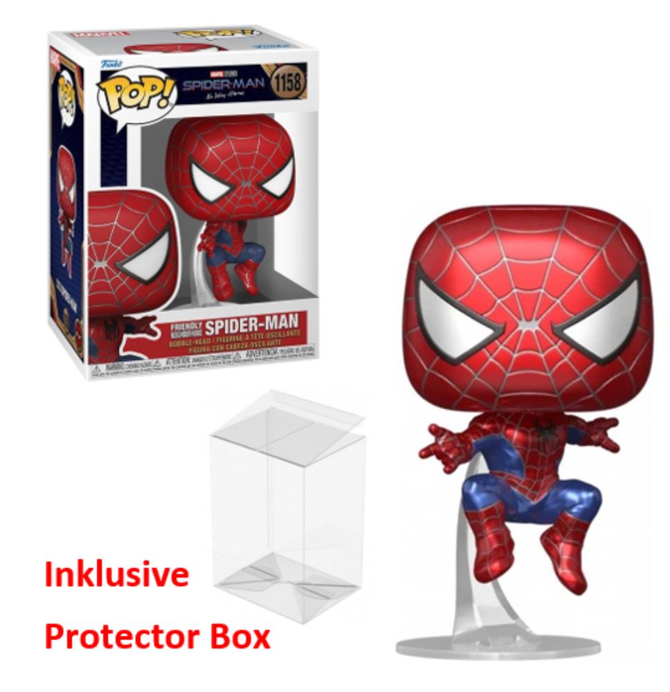 FUNKO POP Marvel #1158 Spider-Man Bobble-Head Figur NEU sealed + Protector Box