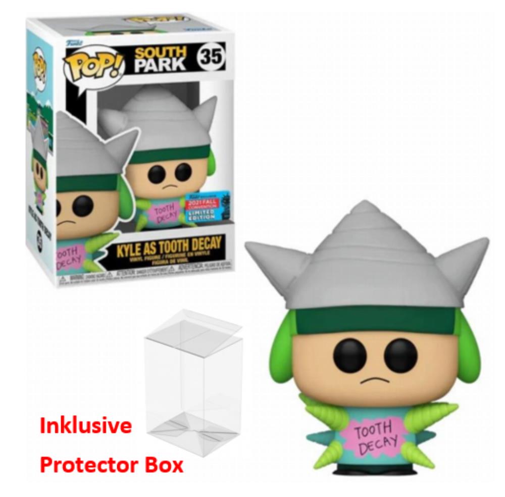 FUNKO POP South Park #35 Kyle as Tooth Decay Figur NEU sealed + Protector Box