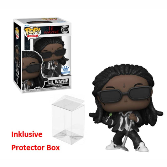 FUNKO POP Rocks #245 Lil Wayne Exclusive Vinyl Figur NEU sealed + Protector Box