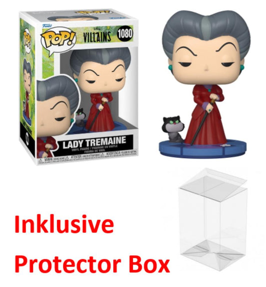 FUNKO POP Disney Villains #1080 Lady Tremaine Vinyl Figur NEU sealed + Protector Box