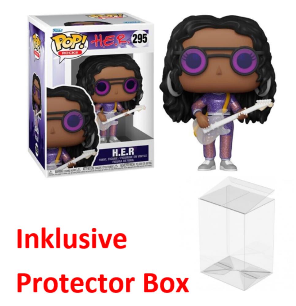 FUNKO POP Rocks H.E.R. #295 H.E.R Vinyl Figur NEU sealed + Protector Box