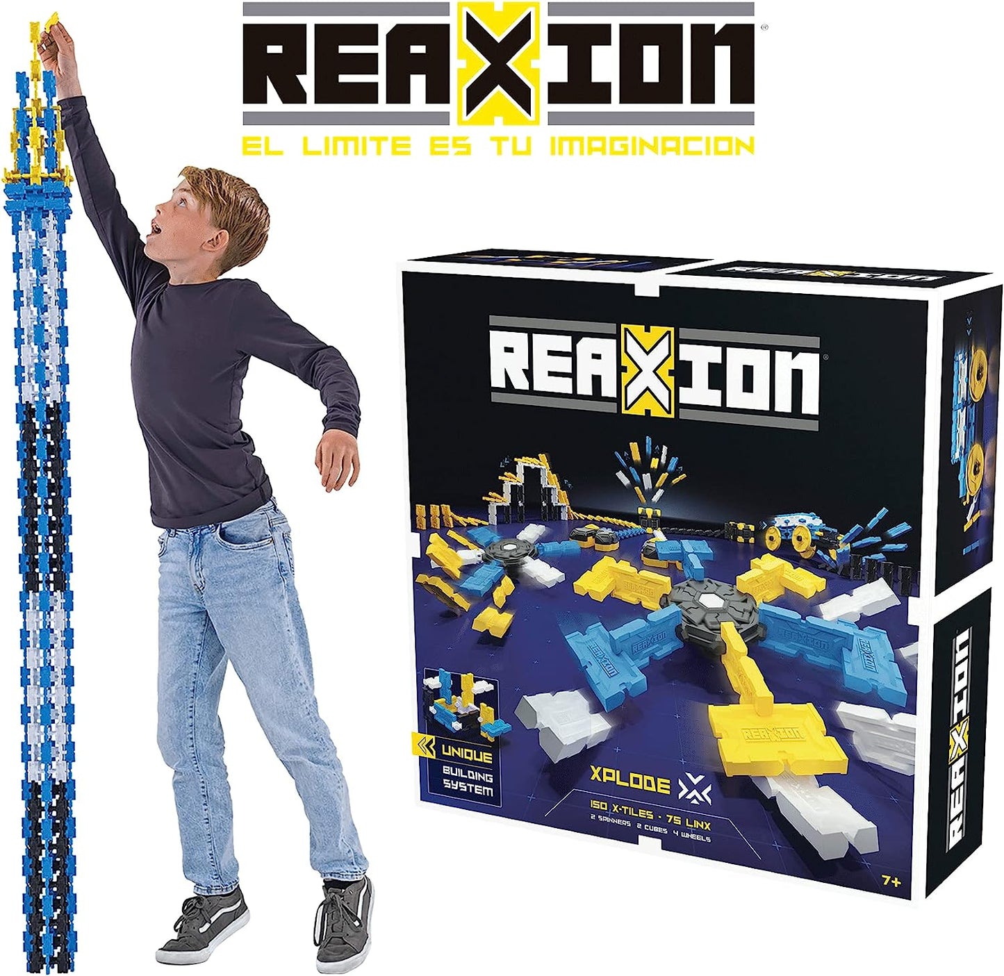Reaxion Xplode – Abenteuerlicher Actionspaß für Kinder Bauset Domino Spielzeug