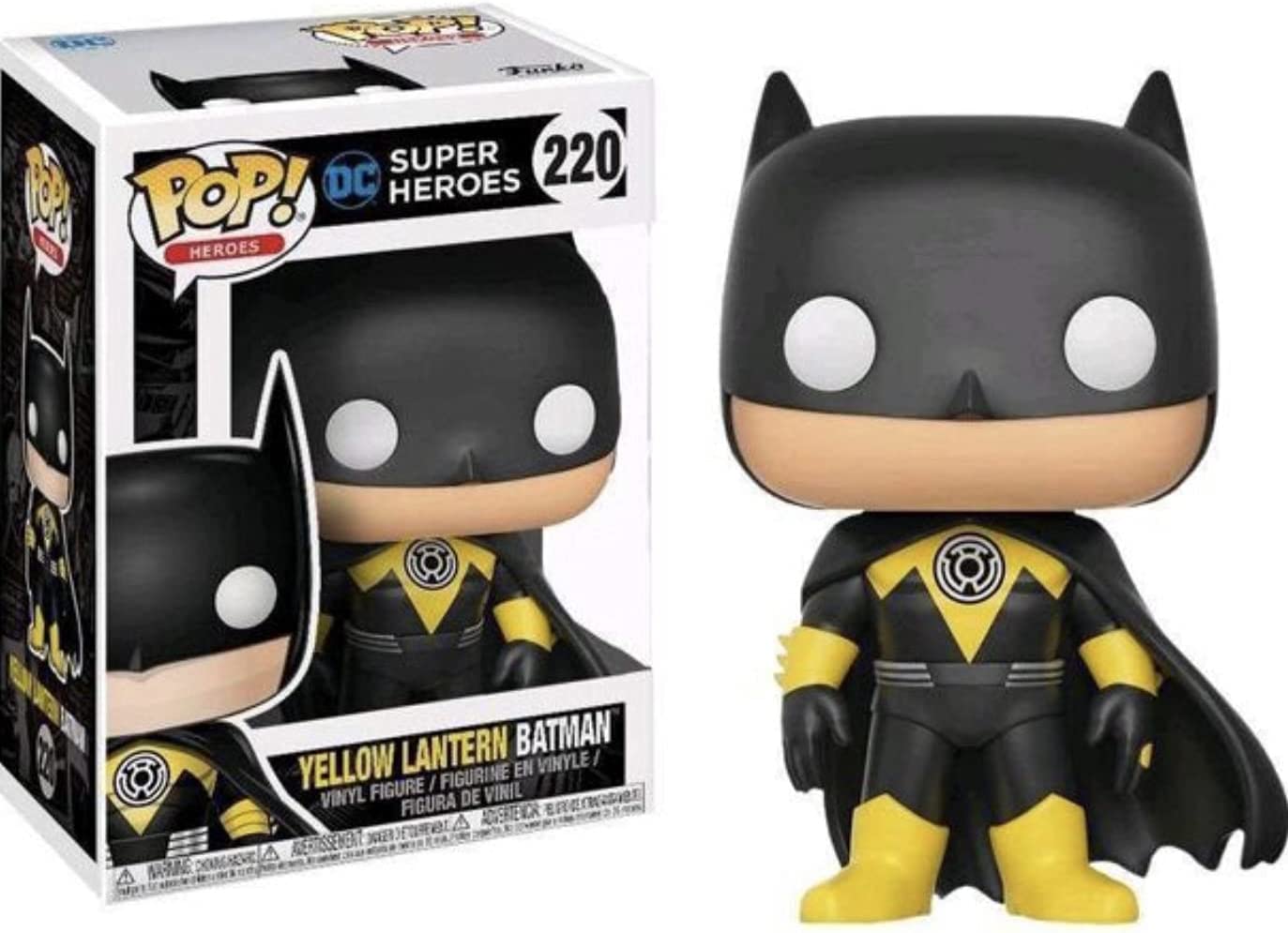 FUNKO POP Super Heroes #220 Yellow Lantern Batman Vinyl Figur NEU sealed