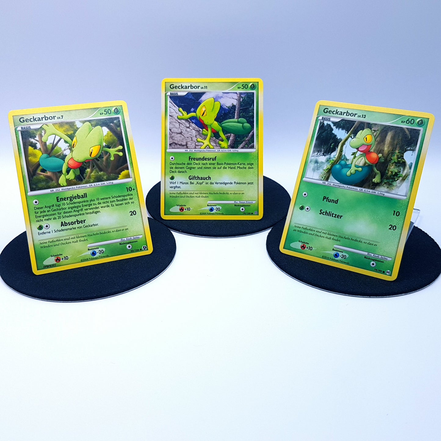 Pokemonkarten - Geckarbor 90/106 (2008) 79/100 (2009) 79/99 (2010) - 3 Stück