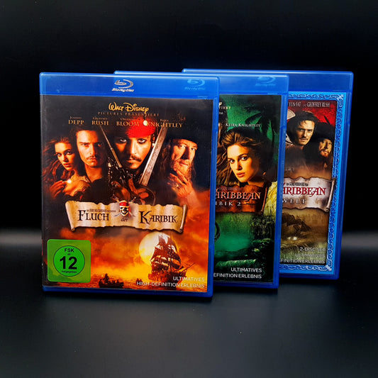 Fluch der Karibik 1-3 Die Piraten-Trilogie (Pirates of the caribean) - Blu Ray Zustand sehr gut