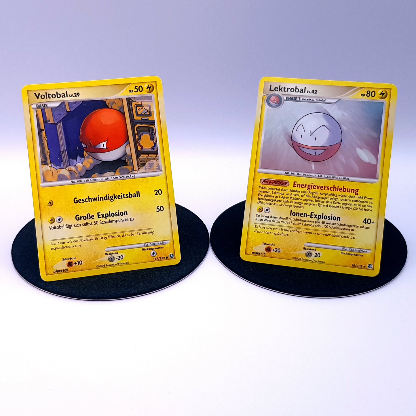 Pokemon Karten Voltobal 117/132 & Lektrobal 26/132 Diamant & Perl 2008 Near Mint