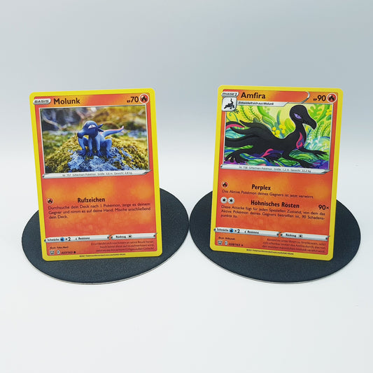 Pokemon Karten Molunk 027/163 & Amfira 028/163 rare Kampfstile 2021 Mint DE