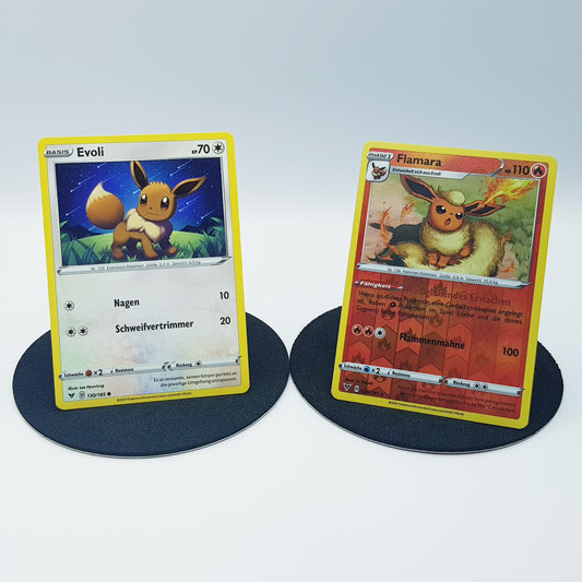 Evoli 130/185 & Flamara 026/185 rare holo - Schwert & Schild - Farbenschock 2020 - DE - Pokemon Karte