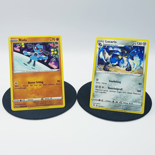 Riolu 090/185 & Lucario 120/185 rare - Schwert & Schild - Farbenschock 2020 - DE - Pokemon