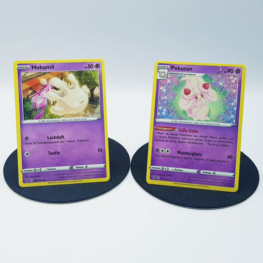 Hokumil 080/185 & Pokusan 081/185 rare - Schwert & Schild - Farbenschock 2020 - DE - Pokemon