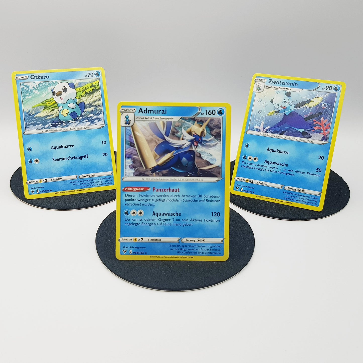 Ottaro 033/185 Zwottronin 034/185 Admurai 035/185 rare - Schwert & Schild - Farbenschock 2020 - DE - Pokemon