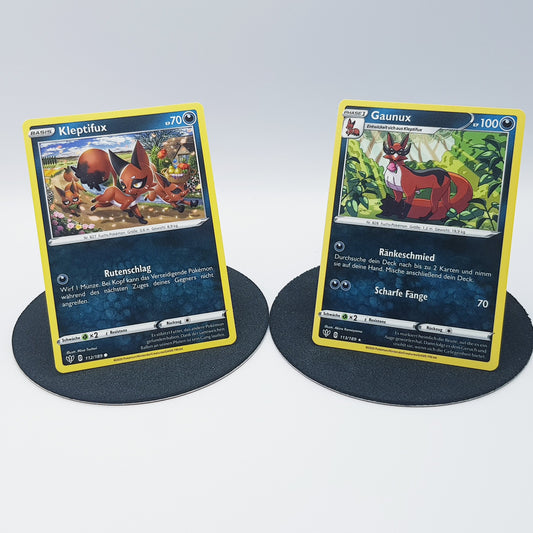 Kleptifux 112/189 & Gaunux 113/189 rare - Schwert & Schild - Flammende Finsternis 2020 - DE - Pokemon