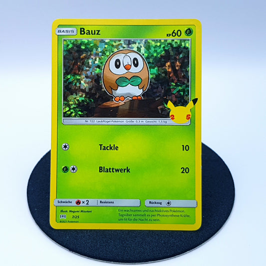 Bauz 7/25 rare holo McDonald’s Kollektion 2021 DE Pokemon 25th Anniversary
