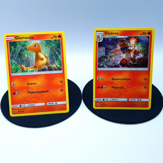 Glumanda 18/147 Glutexo 19/147 Sonne & Mond Nacht in Flammen 2017 DE Pokemon