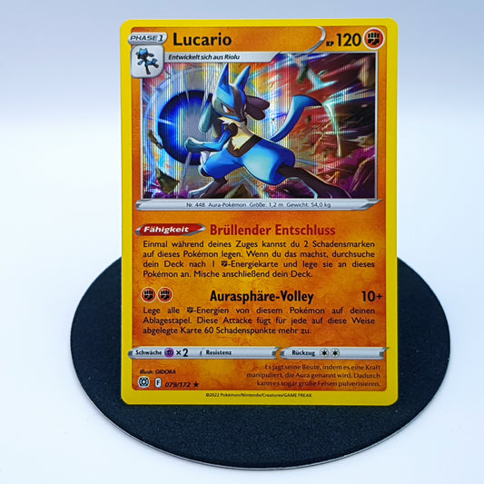 Lucario 079/172 rare holo Schwert & Schild Strahlende Sterne 2022 DE Pokemon