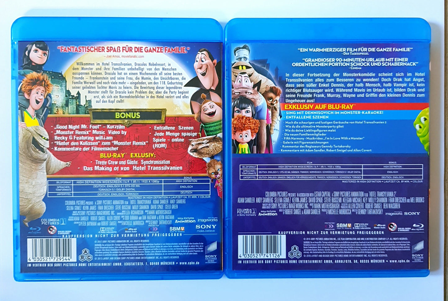 Hotel Transsilvanien 1+2 - Blu Ray Zustand sehr gut