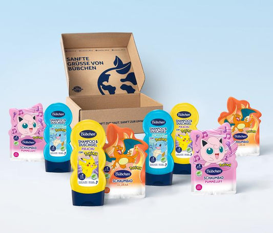 Pokémon Kinderpflege Set Bübchen - 8 Teile (Shampoo, Duschgel & Schaumbad)