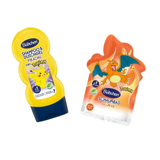 Pokémon Kinderpflege Set Bübchen - 2 Teile (Shampoo, Duschgel & Schaumbad)