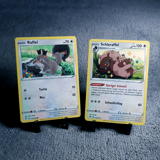 Pokemon Karten | Raffel 151/192 & Schlaraffel 152/192 rare | Mint | PSA