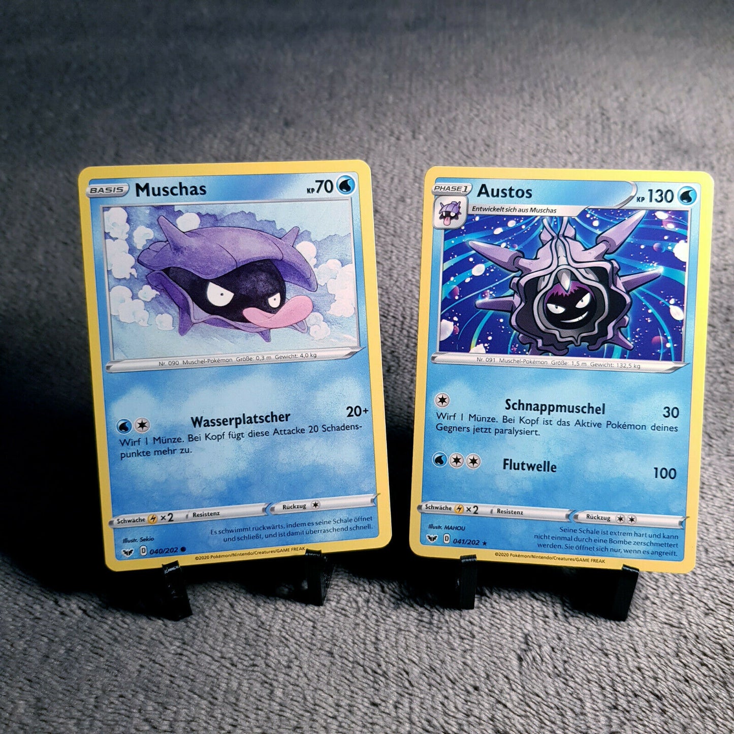 Pokemon Karten | Muschas 40/202 & Austos 41/202 rare | Mint | PSA