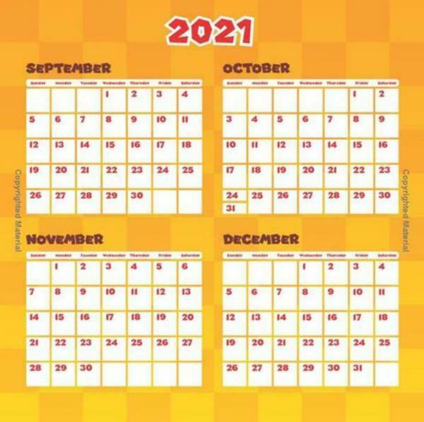 Super Mario Wandkalender / Kalender für Kinder 2022
