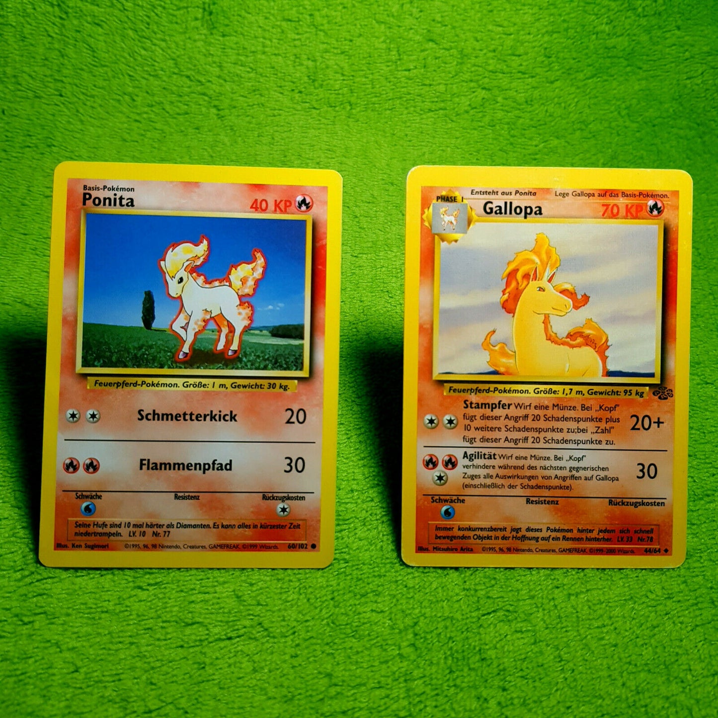 Pokemon - Ponita 60/102 & Gallopa 44/64 - Base Set (1999)
