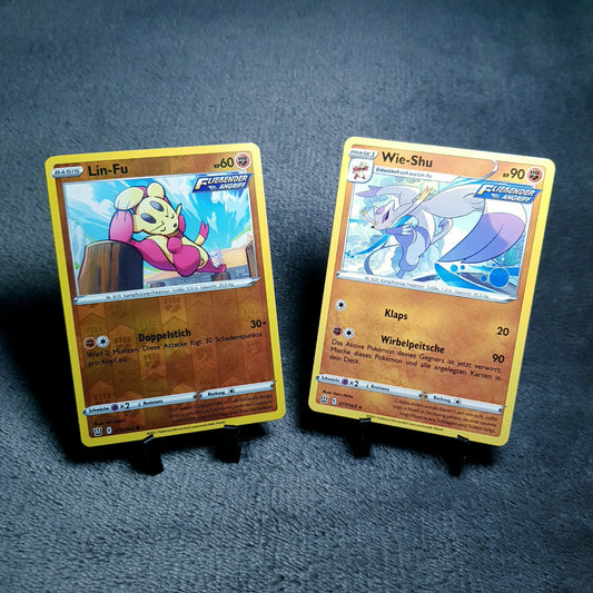 Pokemon Karten | Lin-Fu 76/163 holo & Wie-Shu 77/163 rare | deutsch | mint