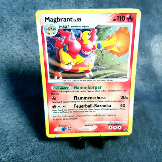 Pokemon - Magbrant 31/132 rare holo - TCG Rätselhafte Wunder 2008
