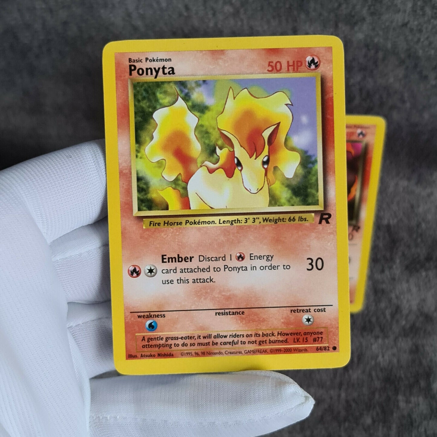 Pokemon Karten | Ponyta 64/82 | Dark Rapidash 44/82 | TCG 1999 | NM Near Mint