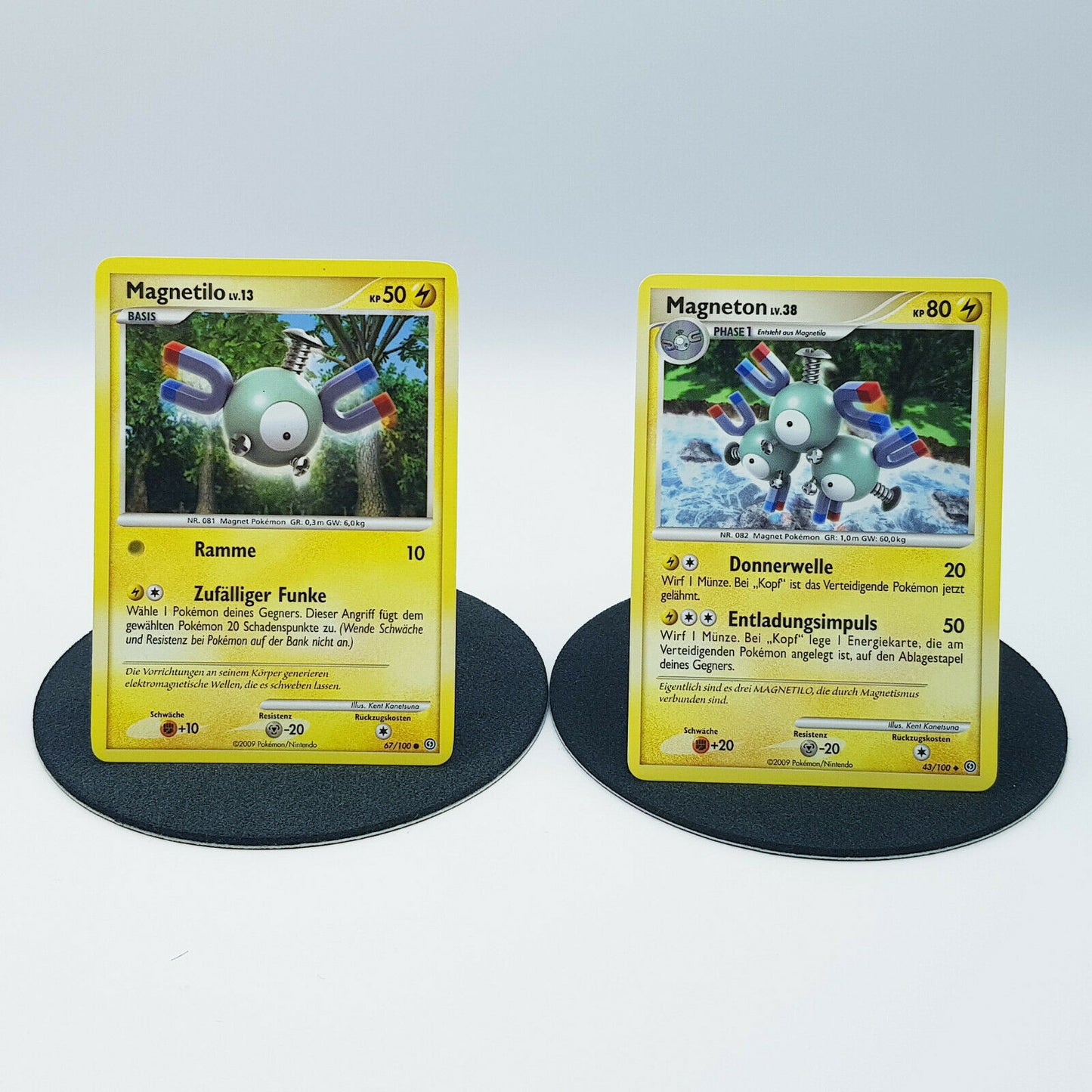 Pokemon Karten Magnetilo 67/100 Magneton 43/100 Diamant & Perl Sturmtief 2009