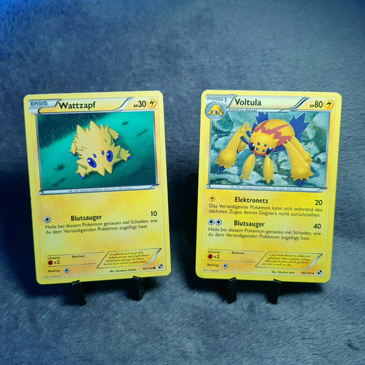 Pokemon | Wattzapf 45/114 & Voltula 46/114 rare | deutsch | PSA Near Mint
