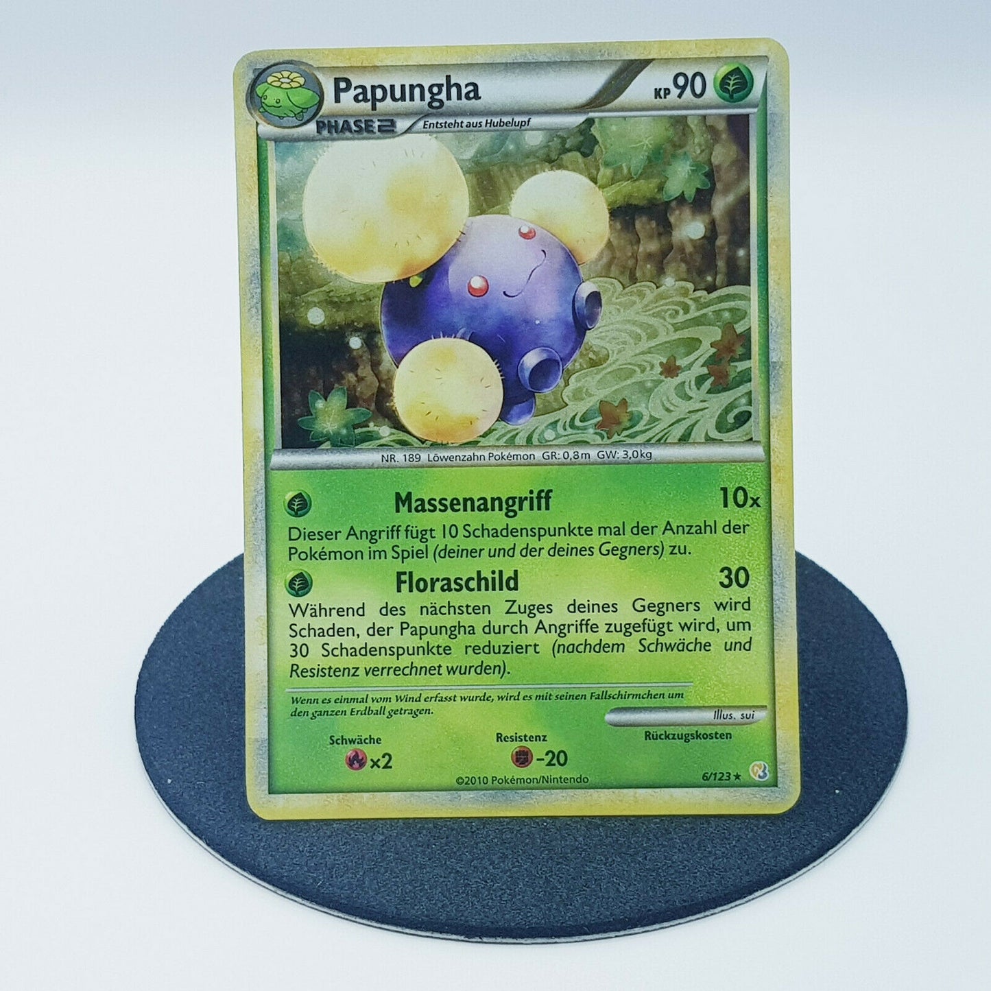 Pokemon Card Papungha 6/123 holo rare Heartgold & SoulSilver 2010 Near Mint