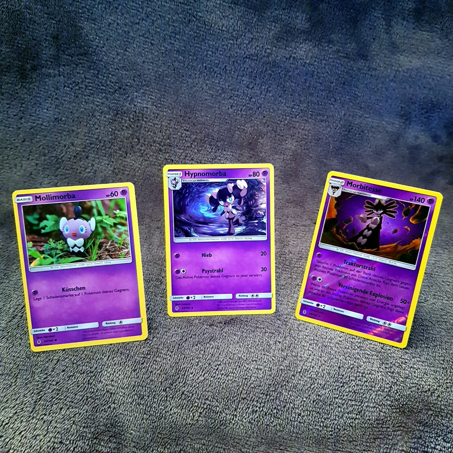 Pokemon - Mollimorba 52/145 Hypnomorba 53/145 Morbitesse 54/145 - HOLO MINT