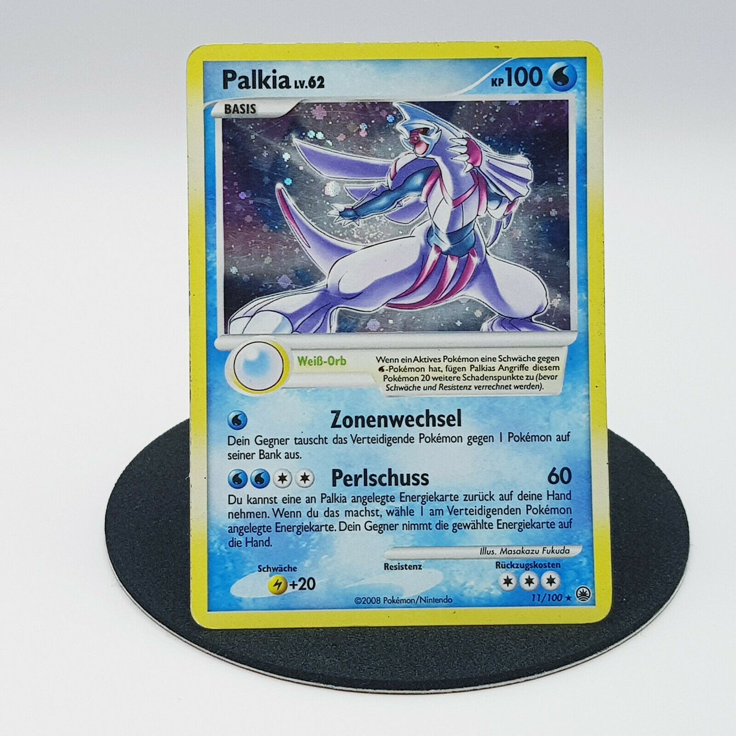 Pokemon Karte Palkia 11/100 holo Diamant & Pearl Majestätischer Morgen 2008